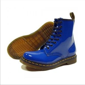 Royal blue patent dr martens size 6